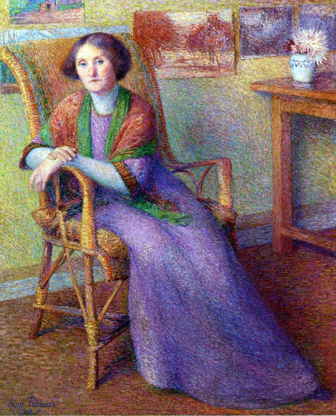 Hippolyte Petitjean Portrait of the Artist's Wife - Canvas Print