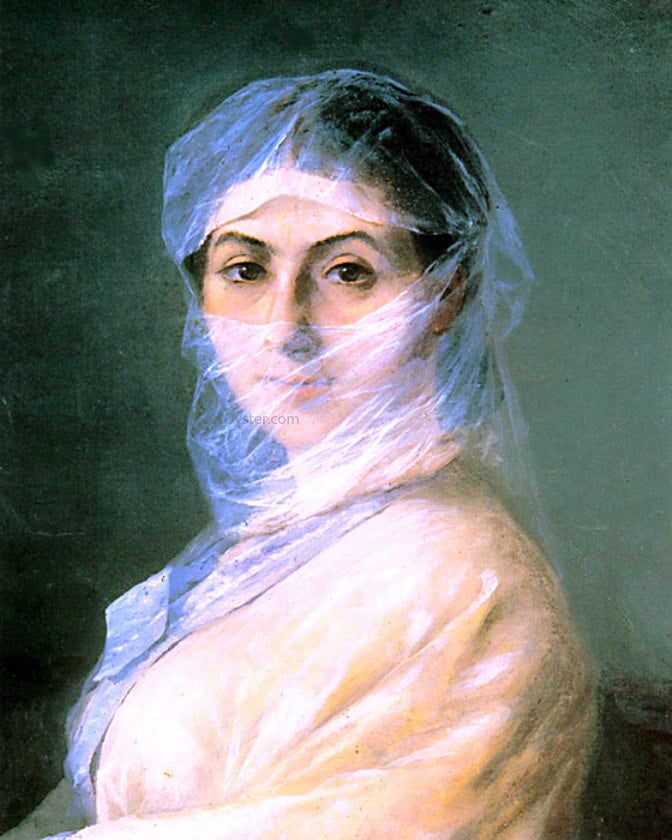 Ivan Constantinovich Aivazovsky Portrait of the Artist's wife - Canvas Print
