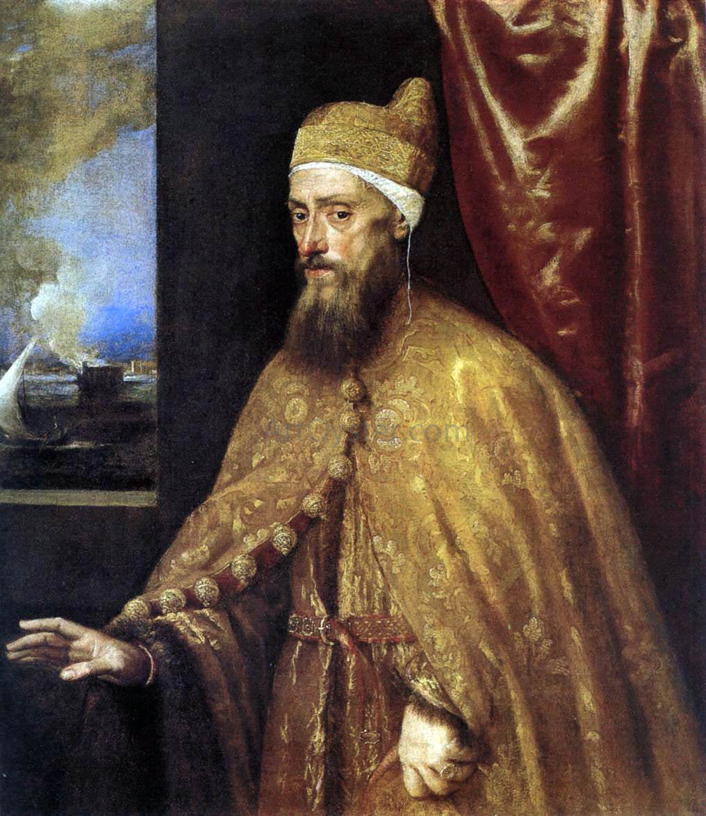 Titian Portrait of the Doge Francesco Venier - Canvas Print