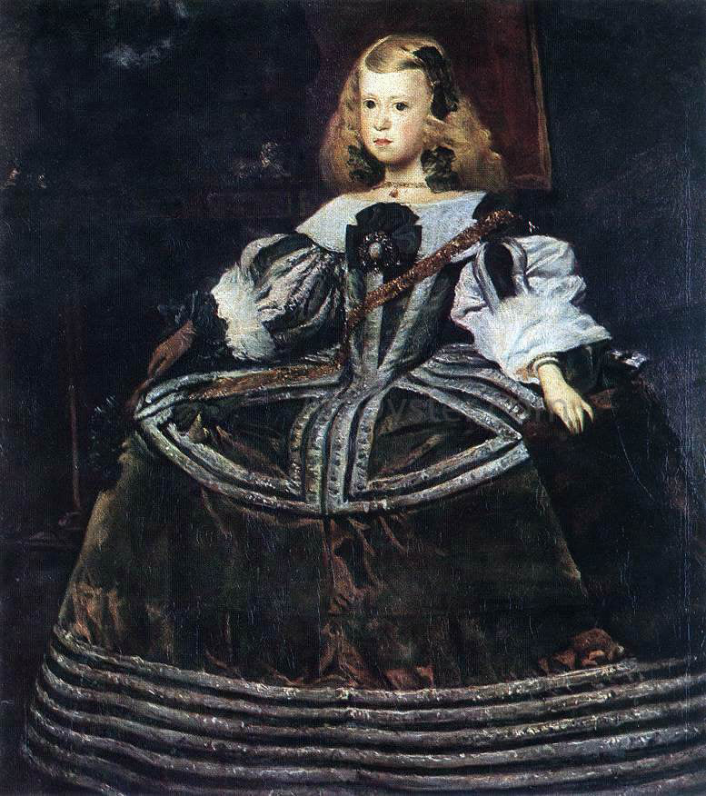 Juan Bautista Martinez Del Mazo Portrait of the Infanta Margarita - Canvas Print