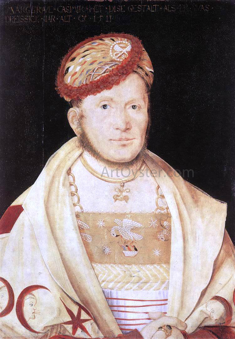 Hans Suss Von Kulmbach Portrait of the Margrave Casimir of Brandenburg - Canvas Print