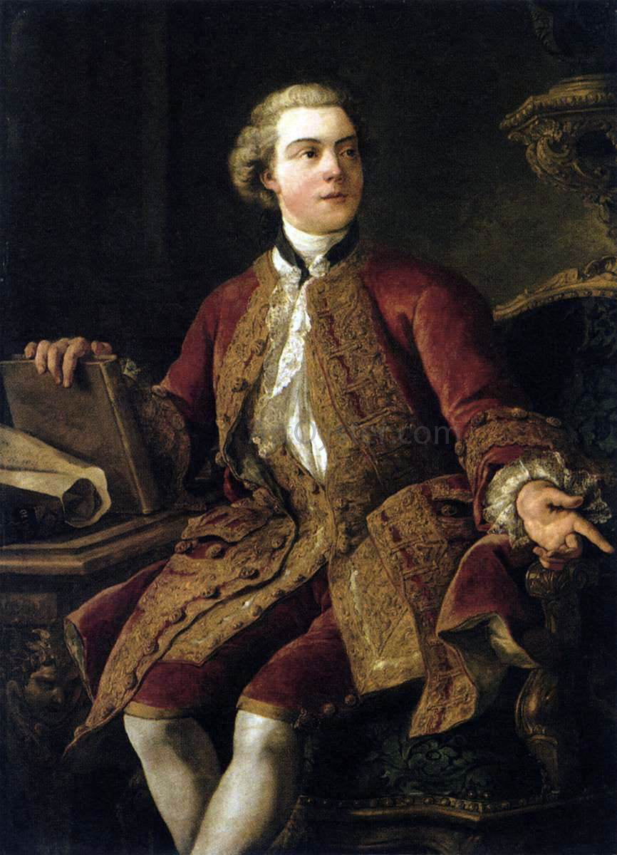 Jean-Francois De Troy Portrait of the Marquis of Marigny - Canvas Print