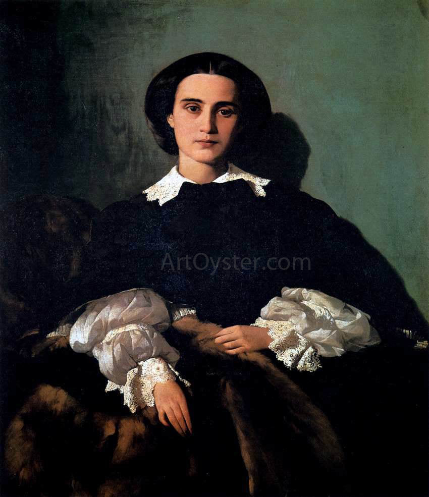 Antonio Puccinelli Portrait of the Noblewoman Marrocchi - Canvas Print