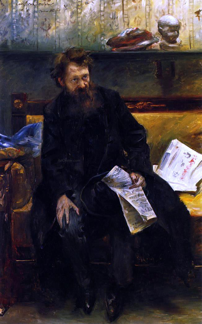 Lovis Corinth Portrait of the Poet Peter Hille - Canvas Print