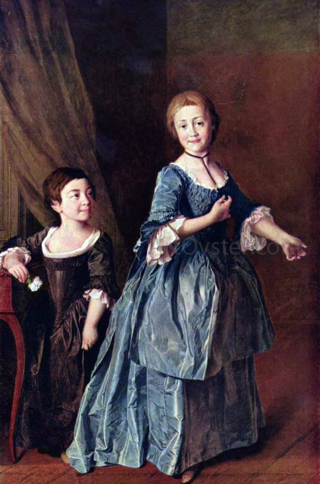 Dmitry Grigorevich Levitsky Portrait of the Princesses Davidova and Rzevskaja - Canvas Print