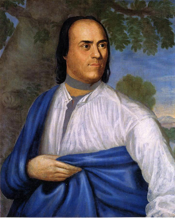 Nathaniel Smibert Portrait of the Reverend Samson Occom - Canvas Print