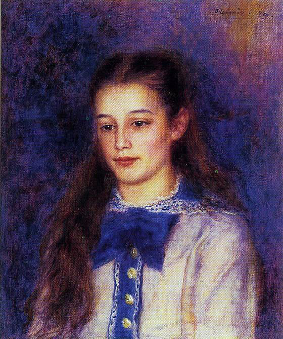 Pierre Auguste Renoir Portrait of Therese Berard - Canvas Print