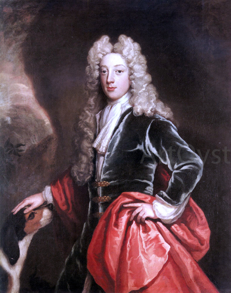 John Baptist De Medina Portrait of Thomas Boothby (1681-1752) - Canvas Print