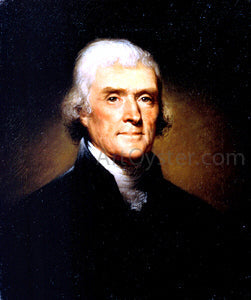 Rembrandt Peale Portrait of Thomas Jefferson - Canvas Print