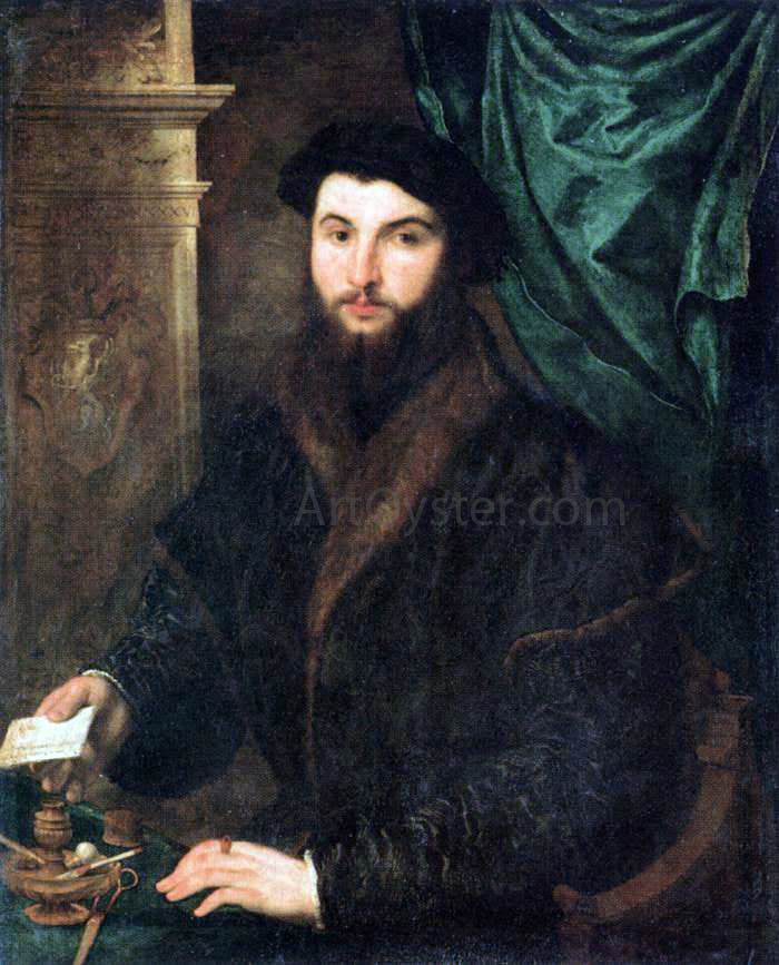 Paris Bordone Portrait of Thomas Stachel - Canvas Print