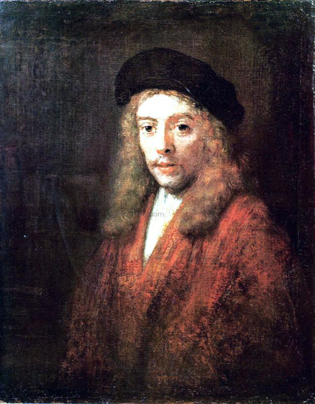 Rembrandt Van Rijn Portrait of Titus with a Big Beret (also known as Portrait of a Young Man) - Canvas Print