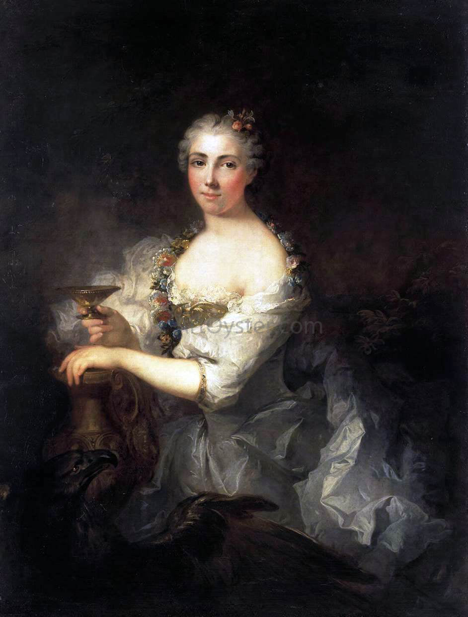 Robert Tournieres Portrait of Unknown Woman as Hebe - Canvas Print