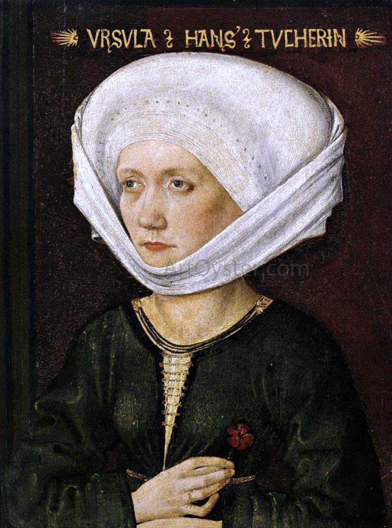 Michael Wolgemut Portrait of Ursula Tucher - Canvas Print