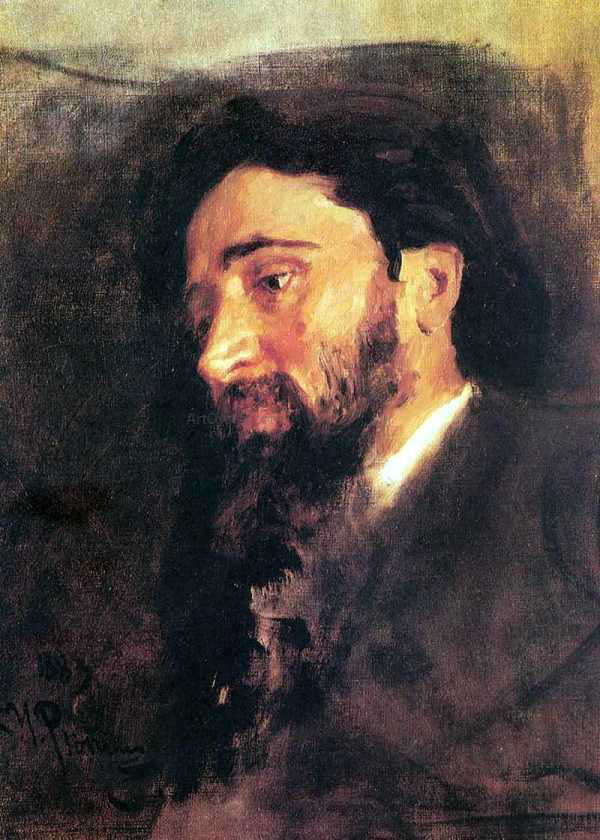 Ilia Efimovich Repin Portrait of V. M. Garshin - Canvas Print
