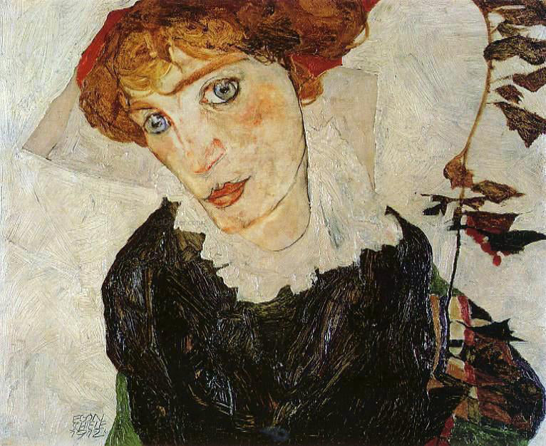 Egon Schiele Portrait of Valerie Neuzil - Canvas Print