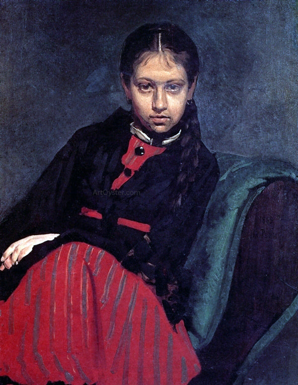 Ilia Efimovich Repin Portrait of Vera Shevtsova - Canvas Print