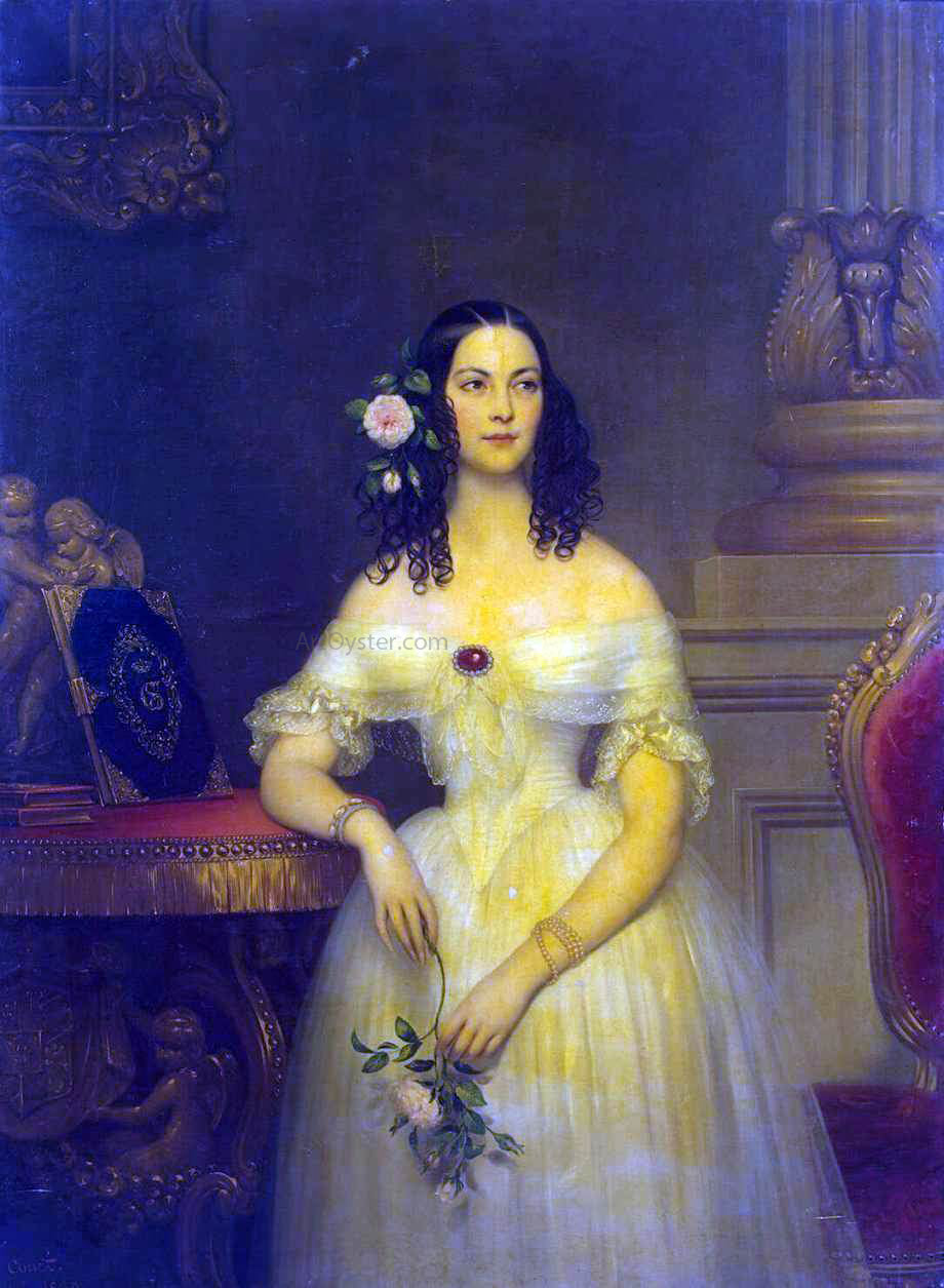 Joseph-Desire Court Portrait of Yekaterina Scherbatova - Canvas Print
