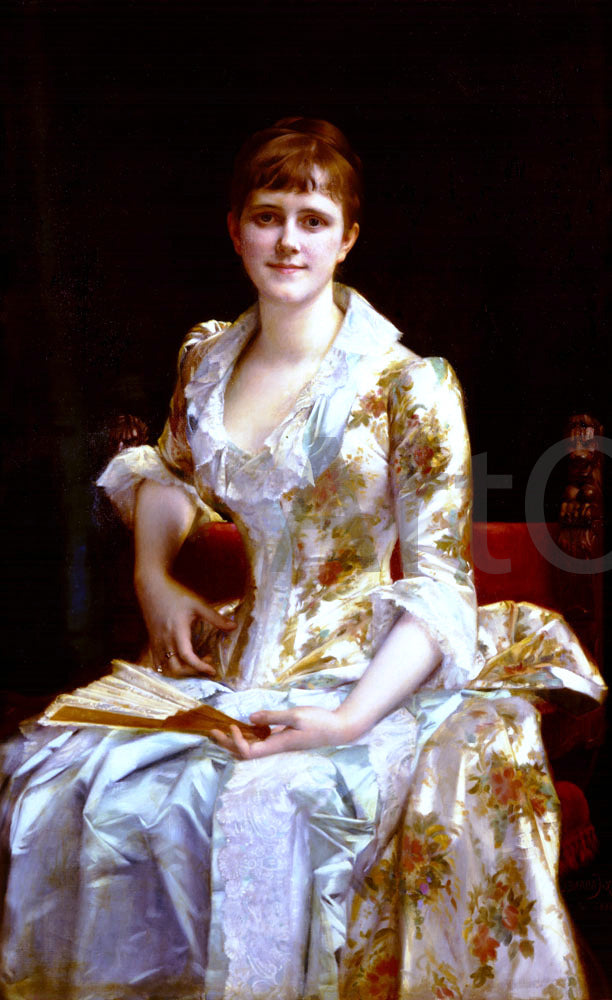 Alexandre Cabanel Portrait of Young Lady - Canvas Print