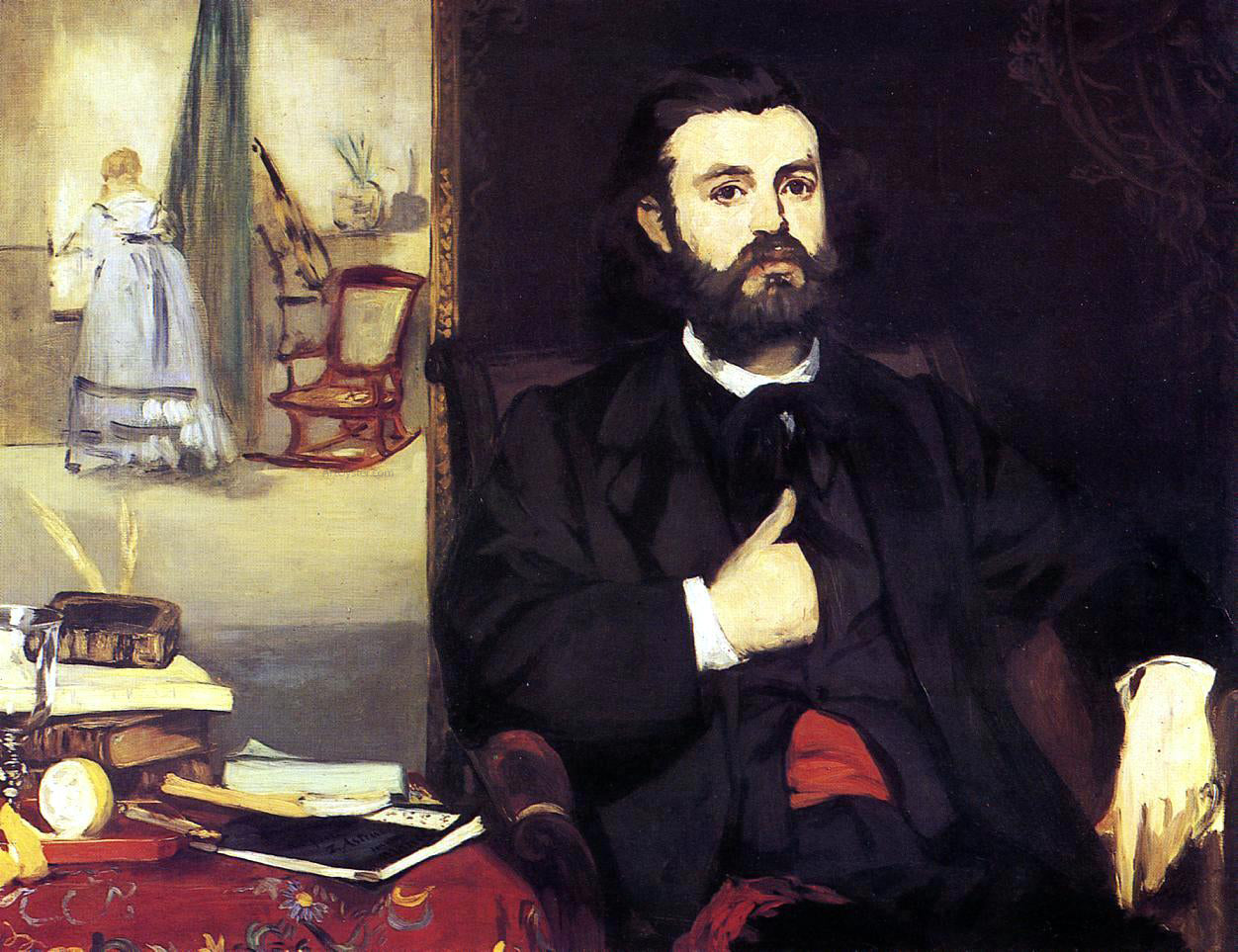Edouard Manet Portrait of Zacharie Astruc - Canvas Print