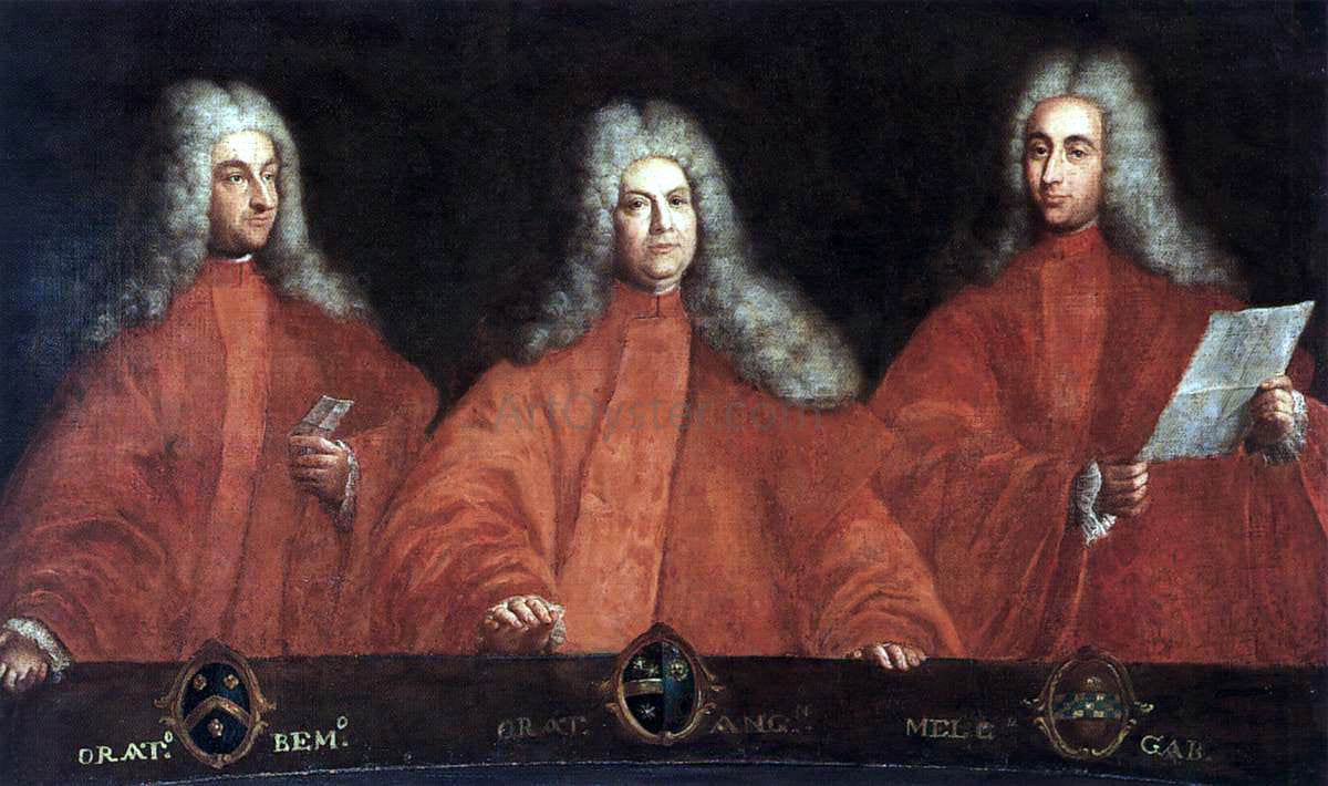 Pietro Uberti Portraits of Three Avogadri - Canvas Print