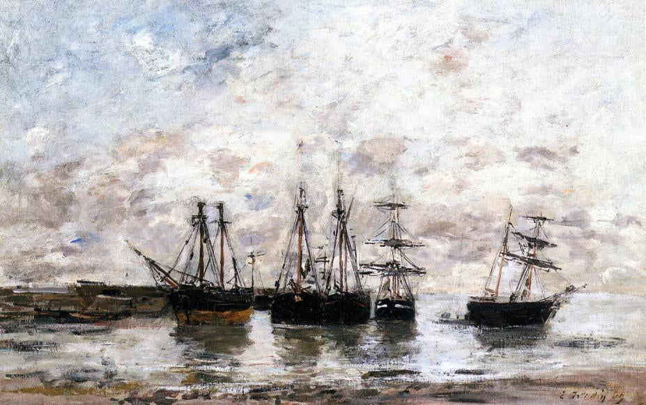 Eugene-Louis Boudin Portrieux, Low Tide - Canvas Print