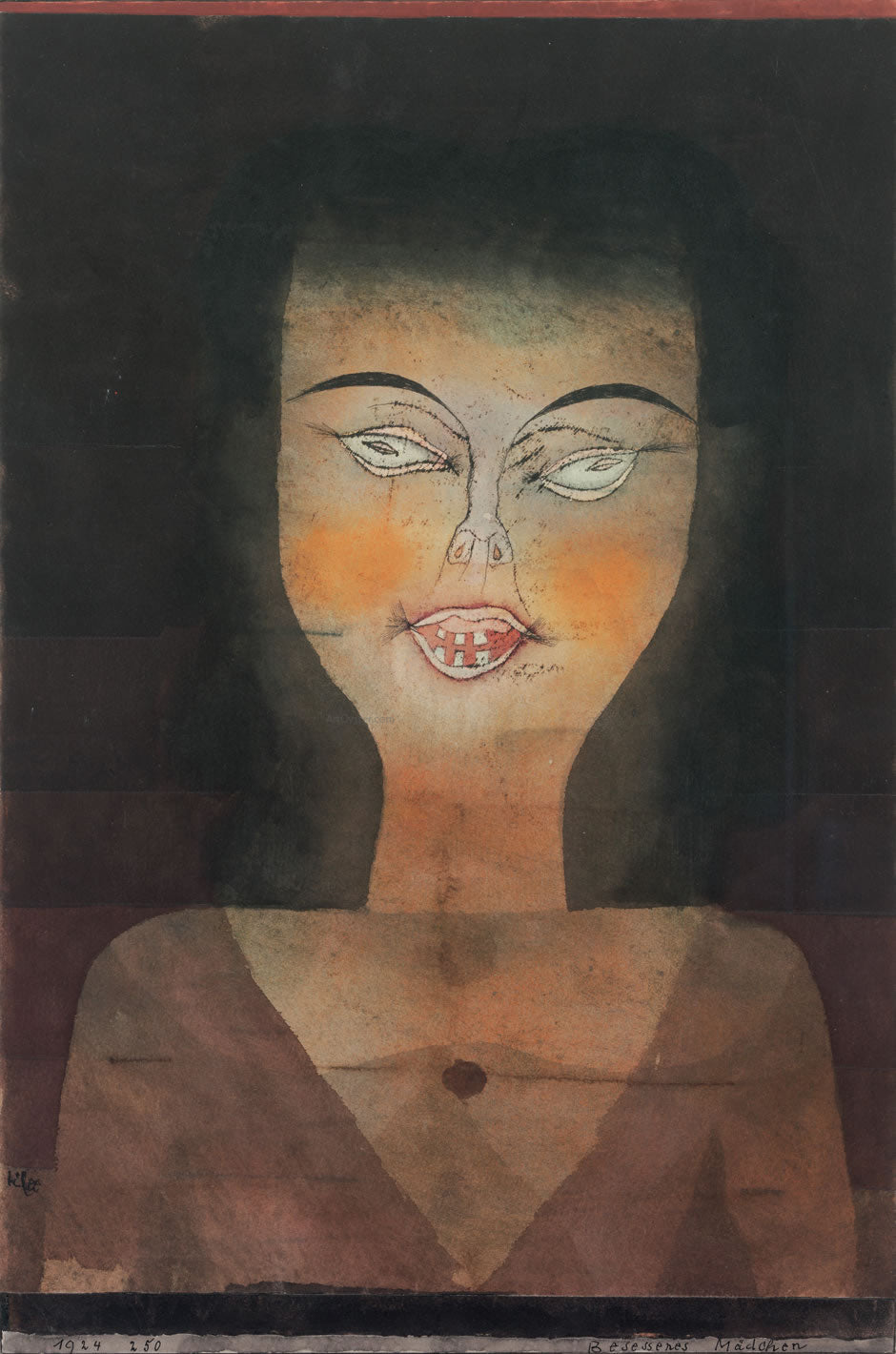 Paul Klee Possessed Girl - Canvas Print