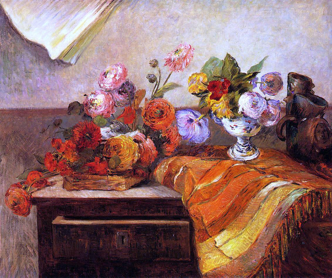 Paul Gauguin Pots and Bouquets - Canvas Print