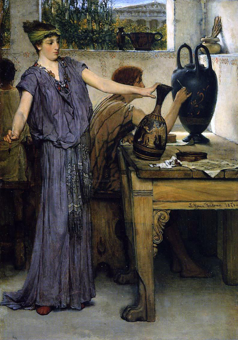 Sir Lawrence Alma-Tadema Pottery Painting - Canvas Print