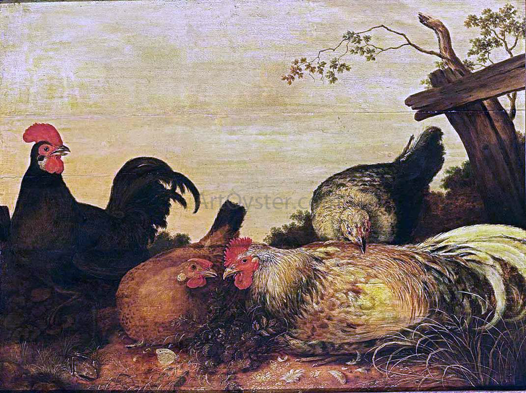 Gijsbert Gillisz De Hondecoeter Poultry - Canvas Print