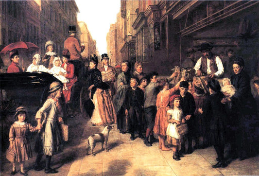 William Powell Frith Poverty and Wealth - Canvas Print