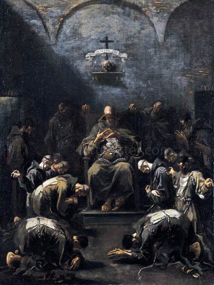 Alessandro Magnasco Prayer of the Penitent Monks - Canvas Print