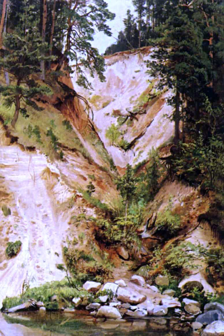 Ivan Ivanovich Shishkin Precipice - Canvas Print