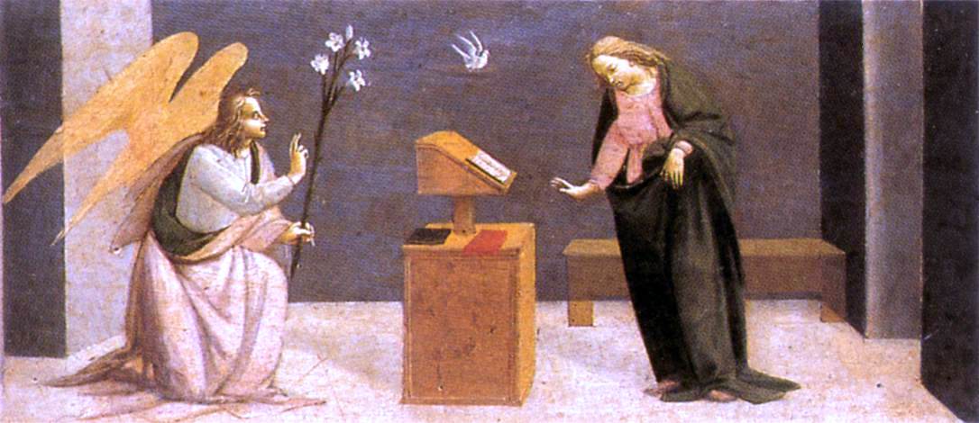 Bartolomeo Di Giovanni Predella: Annunciation - Canvas Print