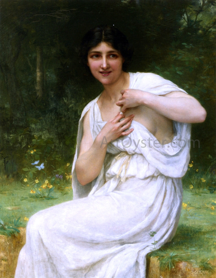 Guillaume Seignac Preparing for the Bath - Canvas Print