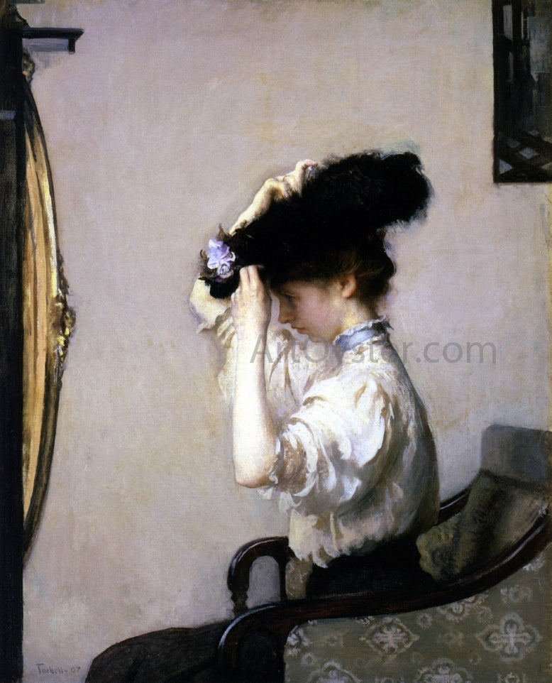 Edmund Tarbell Preparing for the Matinee - Canvas Print