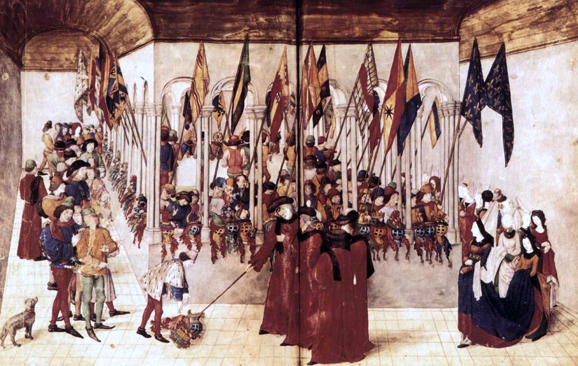 Barthelemy D'Eyck Presentation of Flags and Helms - Canvas Print