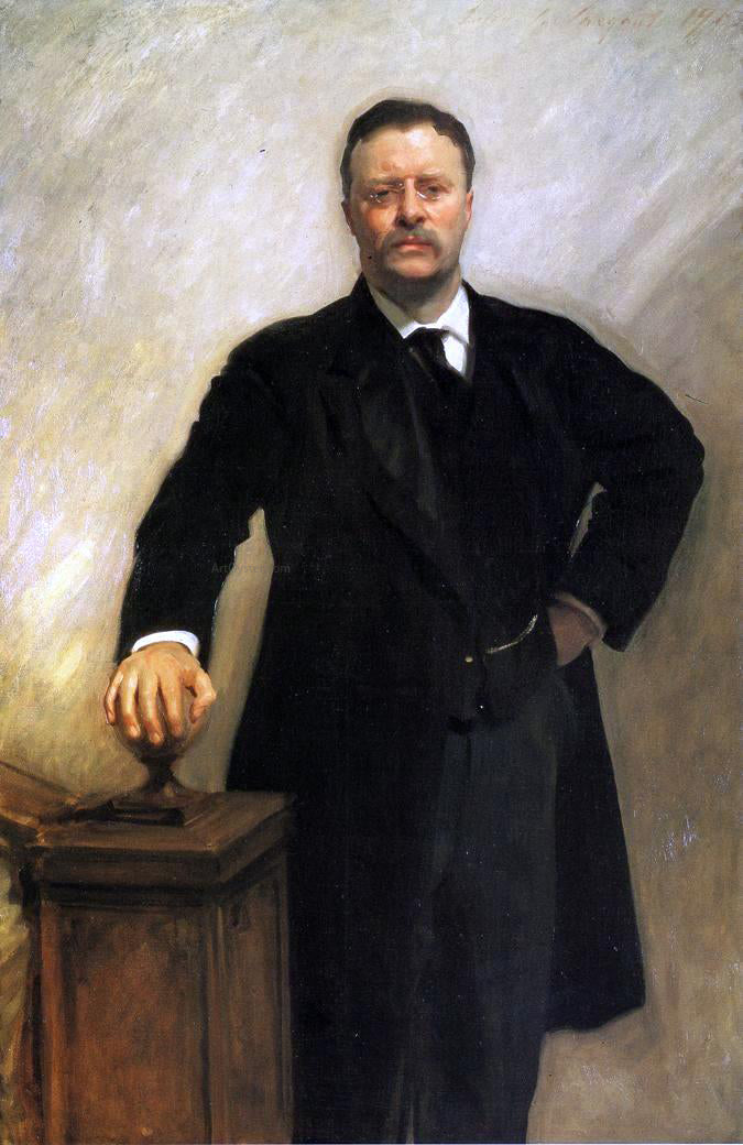 John Singer Sargent President Theodore Roosevelt - Canvas Print