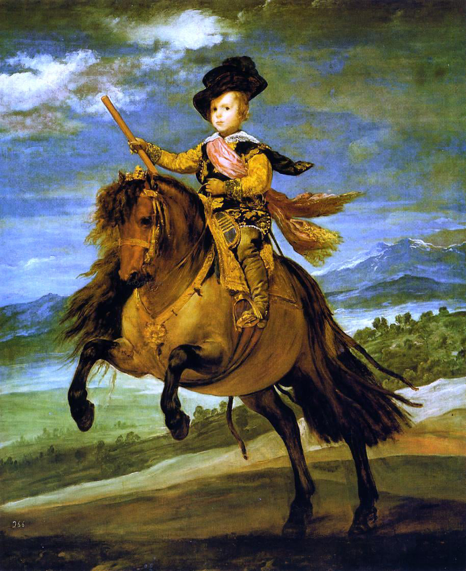 Diego Velazquez Prince Baltasar Carlos on Horseback - Canvas Print