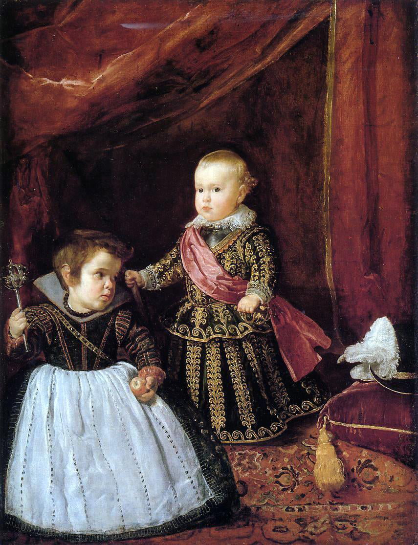 Diego Velazquez Prince Baltasar Carlow with a Dwarf - Canvas Print