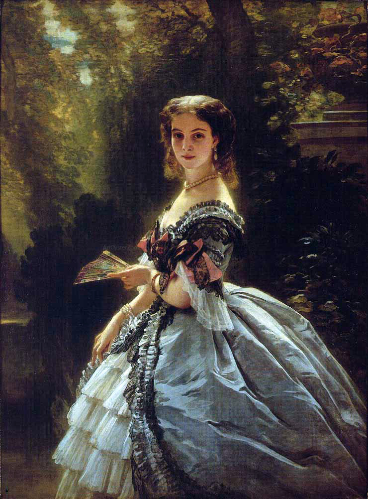 Franz Xavier Winterhalter Princess Elizabeth Esperovna Belosselsky-Belosenky, Princess Troubetskoi - Canvas Print