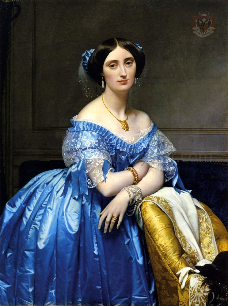 Jean-Auguste-Dominique Ingres Princess Pauline-Eleonore de Broglie - Canvas Print