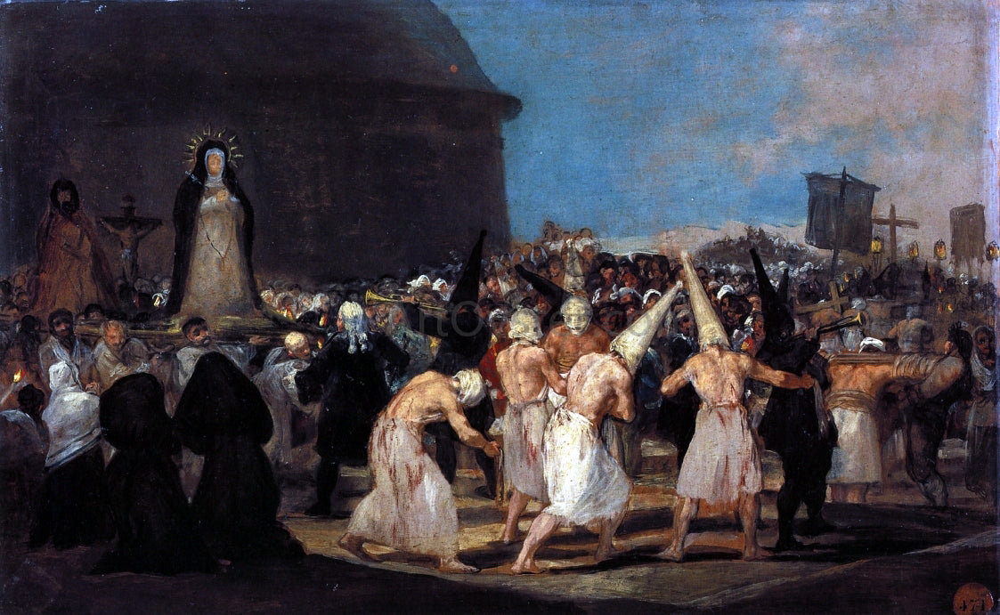 Francisco Jose de Goya Y Lucientes Procession of Flagellants - Canvas Print