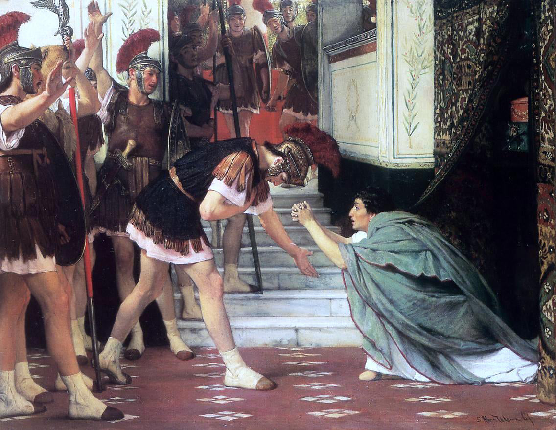 Sir Lawrence Alma-Tadema Proclaiming Claudius Emperor - Canvas Print