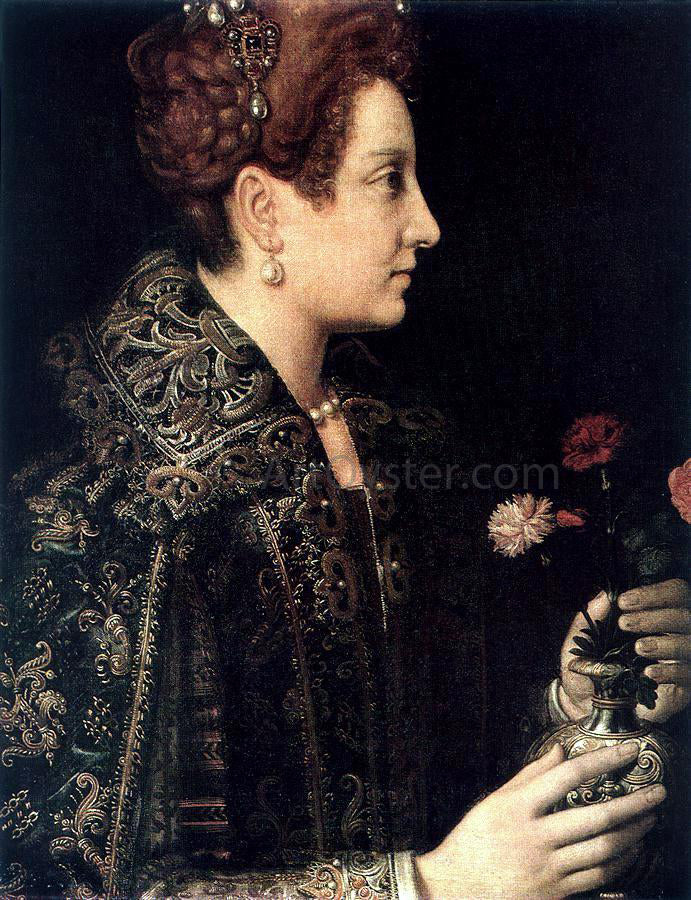 Sofonisba Anguissola Profile Portrait of a Young Woman - Canvas Print