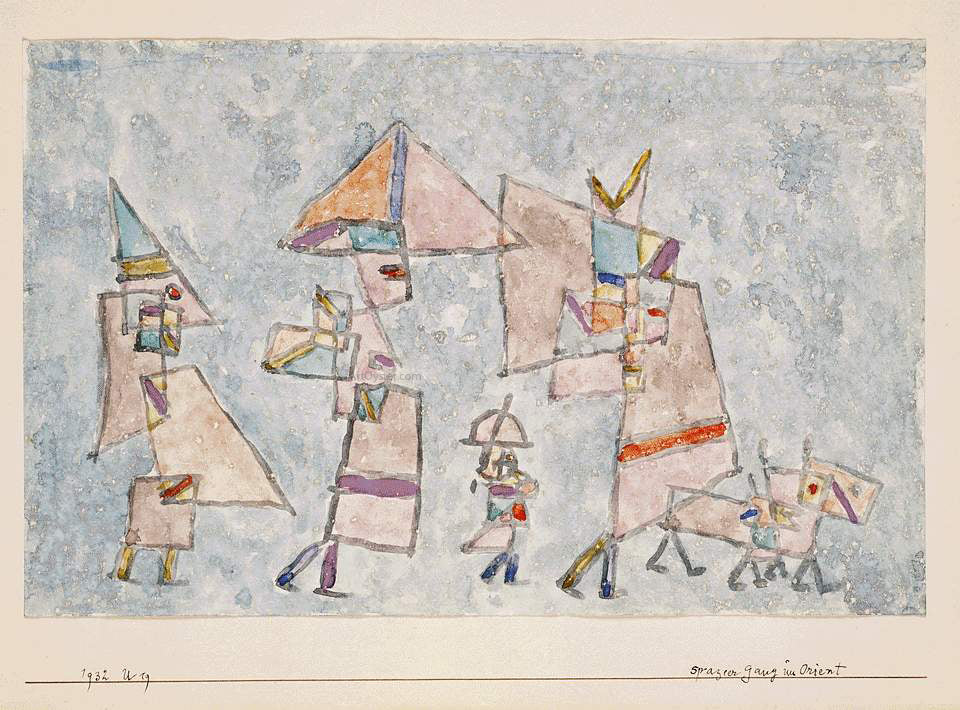 Paul Klee Promenade in the Orient - Canvas Print