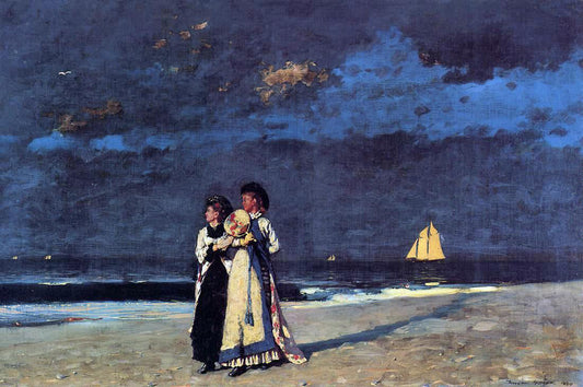 Winslow Homer Promenade on the Beach - Canvas Print