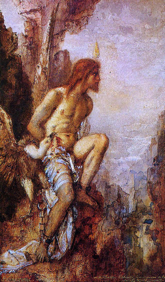 Gustave Moreau Prometheus in Chains - Canvas Print