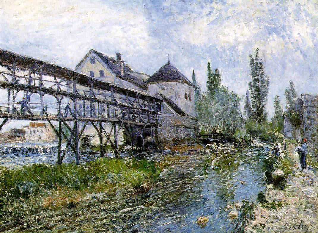 Alfred Sisley Provencher's Mill at Moret - Canvas Print