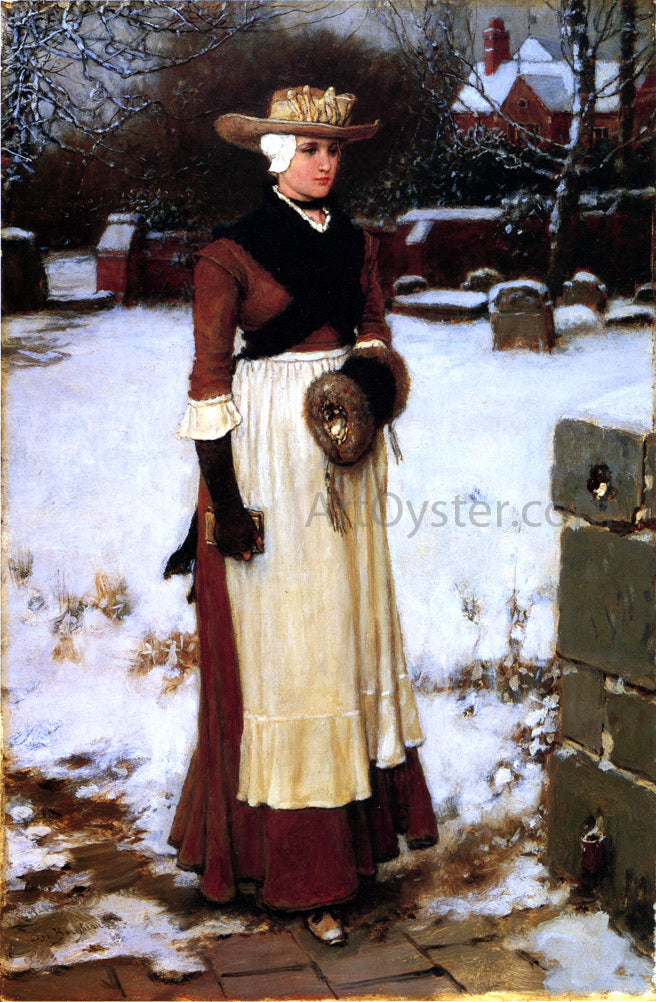 George Henry Boughton Puritan Maiden - Canvas Print