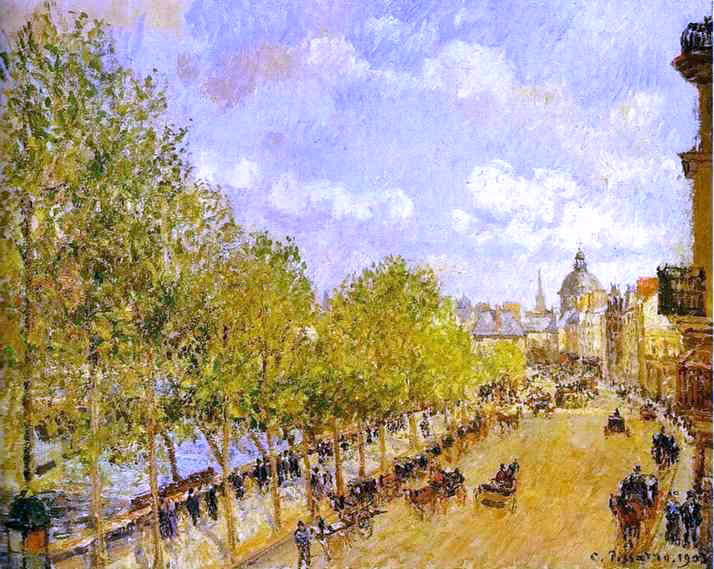 Camille Pissarro Quai Malaquais in the Afternoon, Sunshine - Canvas Print